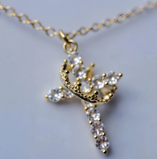 Forever - collana con pendente Croce & Corona