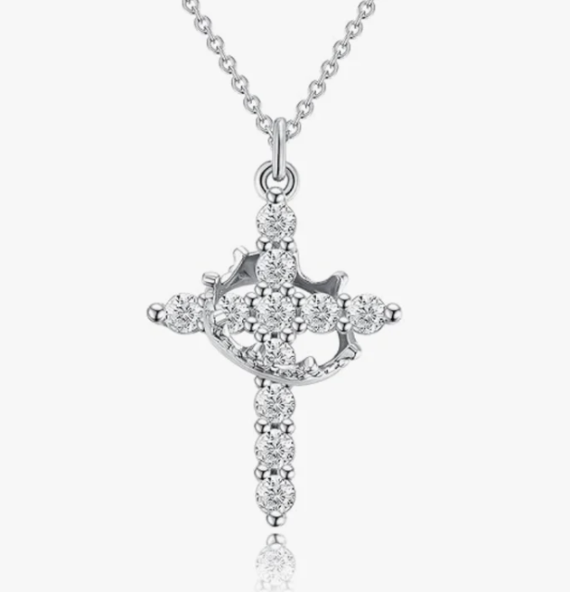 Forever - collana con pendente Croce & Corona